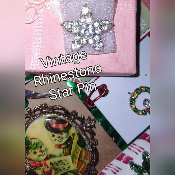 Vintage Rhinestone 5-pt Star Brooch - Picture 6 of 14